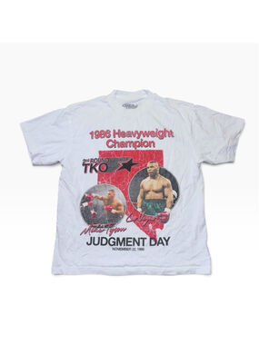 Mike Tyson 1986 Judgement Day Boxing Graphic T-Shirt Size L
